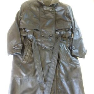 LONG LEATHER COAT INSULATED